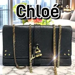 本革✨Chloé✨クロエ✨チェーンショルダーウォレット✨南京錠✨スタッズ✨Y2Kのサムネイル
