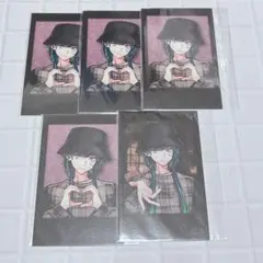 あくねこ バスティン バレンタインチェキ風カード ハート デート