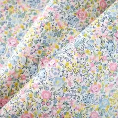 リバティ12.エマアンドジョージーナ 花柄 タナローン はぎれ布 ピンク黄色