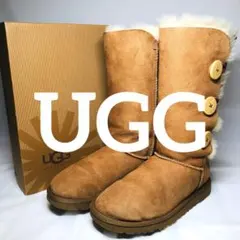 UGG ベイリーボタン トリプル ムートンブーツ 23cm ベージュ ボアブーツ