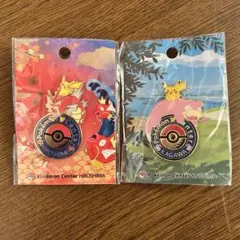 ポケモンセンターフクオカ ピンバッジ ステッカーセット - メルカリ