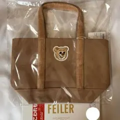 【新品未使用】フェイラー オールドテディ ワッペントートバッグ ベージュ L 小