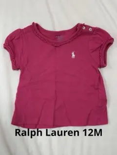 Ralph Lauren 首ボタン半袖カットソー ピンク 12Mのサムネイル