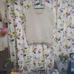 ※。.:*:・ベージュ ノースリーブ ニットベスト※。.:*:・