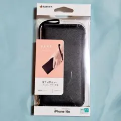 iPhone 16e 手帳型スマホケース　TPUスマホケース　黒
