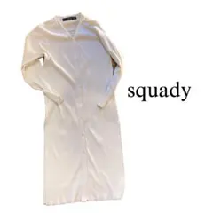 【squady】ロングカーディガィ　カーディガン　ロングカーデ　白カーデのサムネイル