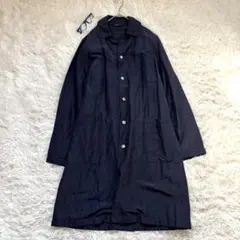 【高級生地】EDIFICE　シルクリネン素材　ワークコートステンカラー