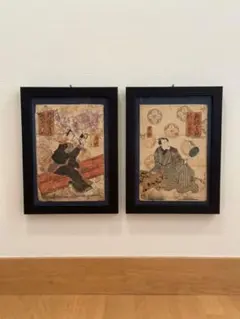 古物 国貞 浮世絵 木版画 多色刷り 歌舞伎 演目 人物画 F33 - メルカリ