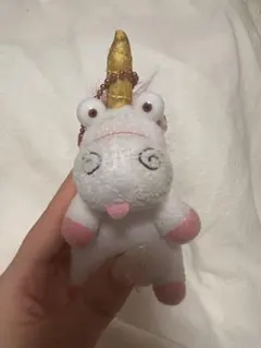 【使用感あり】USJ フラッフィー キーホルダー ユニコーン キーチェーン