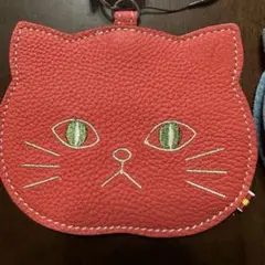 新品ネコさん牛革可愛いパスケース