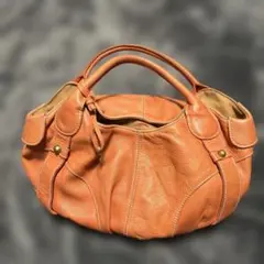 TREASURE TOPKAPI トプカピ 本革 ハンドバッグ オレンジ 美品のサムネイル