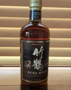 アサヒビール ニッカ 竹鶴12年ピュアモルト 空き瓶のみ 未洗浄 酒の細井 / 値下げ/ニッカ 竹鶴 角瓶 12年 ピュアモルト 40% 660ml