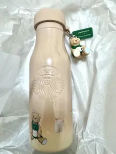 ジェラピケ　ジェラートピケ リッドカバーベアチャーム 付き　ステンレスボトル