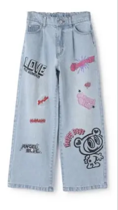 エンジェルブルー　angelblue デニムワイドパンツ