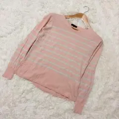7-IDconcept ニット ボーダー ピンク 薄手 フェミニン ナチュラルのサムネイル