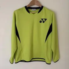 YONEX 長袖テニスウェア Mサイズ ライムグリーン ウォームアップ 練習着