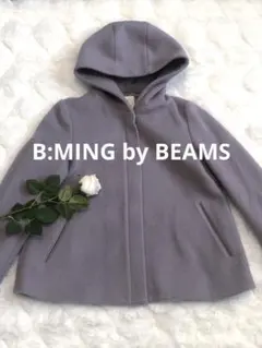 B:MING by BEAMSフード付きウールハーフコート♡グレー♡S