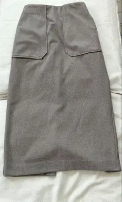 起毛ジャカードナロースカート モカブラウン