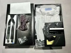 新郎用 フォーマル小物セット（蝶ネクタイ・カフス等）箱付き　結婚式