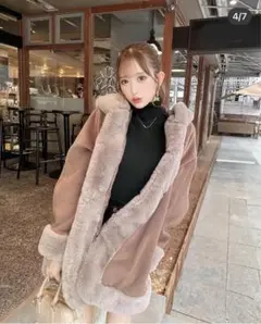 美品♡Cherimi シェリミー ファーロングコート ホワイト アイボリー