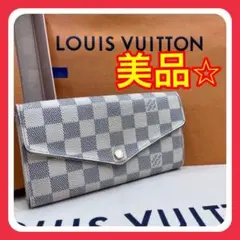 【美品】ルイヴィトン ダミエ アズール ポルトフォイユ・サラ 保存袋・箱付き♪