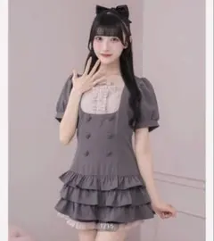 キャンディフルーツ ベルフィーユメイド服（グレー）エプロン付き