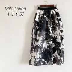 Mila Owen花柄リネンスカート 1 ウエストゴム ポリエステル洗えるのサムネイル