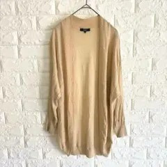 ロペ　カーディガン　羽織　薄手　こなれ感　M ベージュ　キレイめ