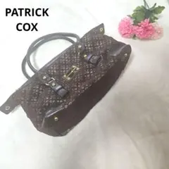 【オシャレ⭐PATRICK COX】ブラウン　総柄　ボストンバッグ