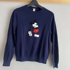 タグ付 UNIQLO ミッキーマウス セーター 150cm ネイビー