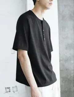 lidnm wool jersey henley t shirt Mのサムネイル