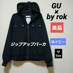 美品　GU　ジップアップパーカ by rokh ネイビー M