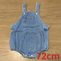 デニム　オーバーオール　ロンパース　ブルー