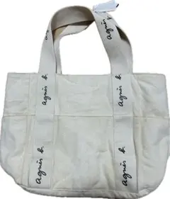 agnès b. キャンバス トートバッグ ホワイト