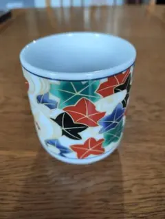 【美品】有田焼 彩窯 絵変り 湯呑み茶碗 6客 色絵 湯飲み 花鳥 花札