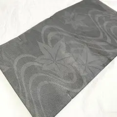 正絹 縦縞 楓文様のサムネイル