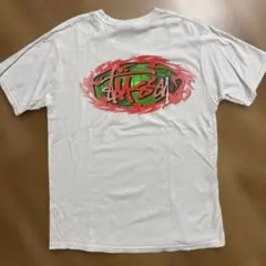 Stussy Tシャツ ホワイト 地球ロゴ　M sizeのサムネイル