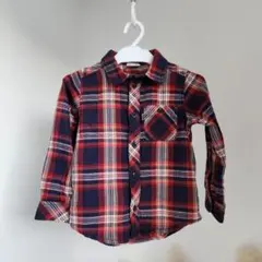 【美品】BREEZE　ブリーズ　チェックシャツ 110cm