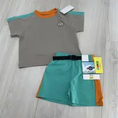 90cm 半袖Tシャツとハーフパンツ　セットアップ　男の子　水陸両用