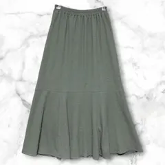 ハニーズ マーメイドスカート ジャガード くすみグリーン フェミニン M