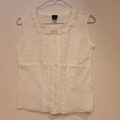 ATELIER ノースリーブ フリル カットソー ホワイトのサムネイル