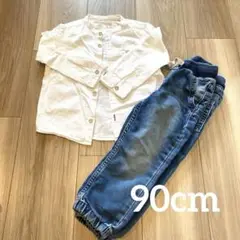 H＆M長袖シャツ babyGAP ジーンズ 上下 男の子 90cm 秋服