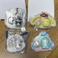 サンリオ パッケージチャーム ポチャッコ プリン バツ丸 ハンギョドン セット