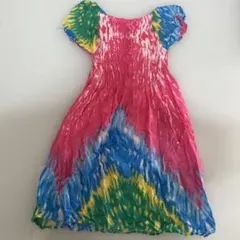 タイダイデザインのレーヨン製ワンピース M
