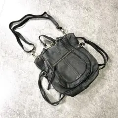 00s【Archive】3way leather bag/Y2K/opium/黒