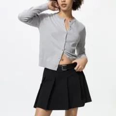 ユニクロ　UVカットルーネックカーディガン Lサイズ グレー