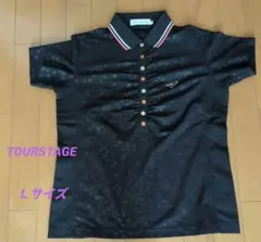 TOURSTAGE ブラックポロシャツ Lサイズのサムネイル