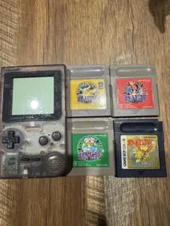 ☆GAME BOY pocket 本体 クリアパープル　ポケモンソフト　セット