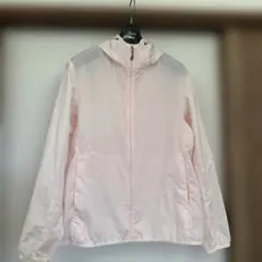 ユニクロ　ポケッタブルUVカットナイロンパーカー　ピンク【XL】超薄手