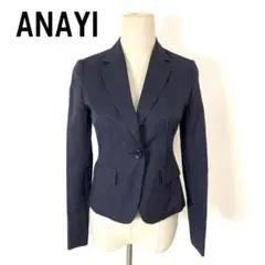 ANAYI アナイ テーラードジャケット 紺色 ポリエステル系 36 B4041のサムネイル